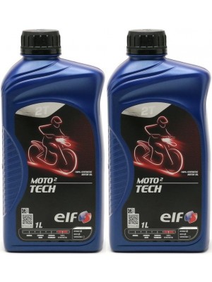Elf Moto 2 tech 2T vollsynthetisches Motorrad Motoröl 2x 1l = 2 Liter