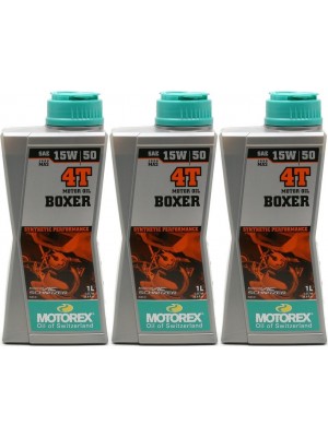 MOTOREX 4T Boxer SAE 15W-50 Motorrad Motoröl 3x 1l = 3 Liter