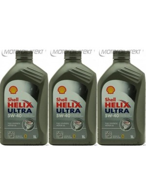 Shell Helix Ultra 5W-40 Motoröl 3x 1l = 3 Liter
