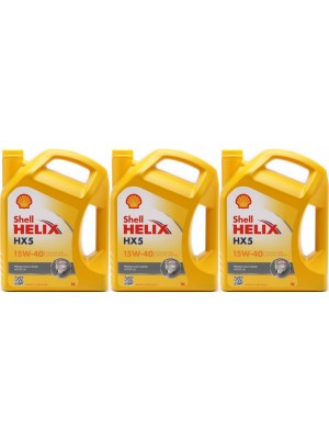 Shell Helix HX5 15W-40 Motoröl 3x 5 = 15 Liter
