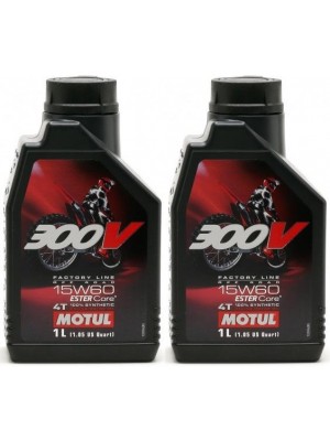 Motul 300V 4T Factory Line 15W60 Off Road Motorrad Motoröl 2x 1l = 2 Liter