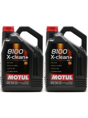 Motul 8100 X-clean + 5W-30 Motoröl 2x 5 = 10 Liter