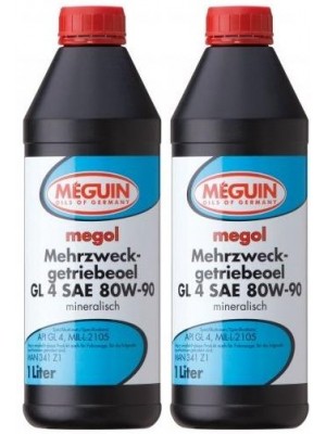 Meguin megol 4866 Mehrzweck-Getriebeöl GL4 SAE 80W-90 2x 1l = 2 Liter