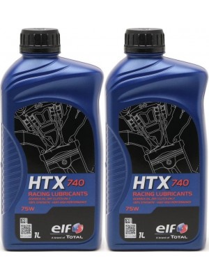 Elf HTX 740 Racing Getriebeöl 75W 2-Takt Motorrad Motoröl 2x 1l = 2 Liter