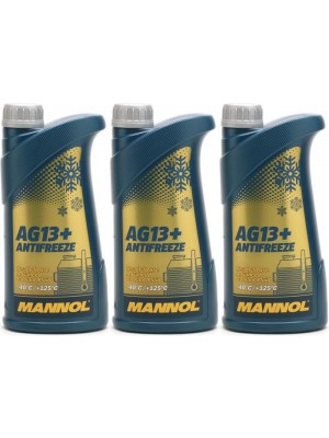 Mannol Kühlerfrostschutz Antifreeze AG13+ -40 Fertigmischung 3x 1l = 3 Liter