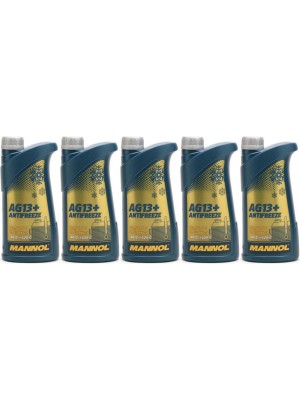 Mannol Kühlerfrostschutz Antifreeze AG13+ -40 Fertigmischung 5x 1l = 5 Liter