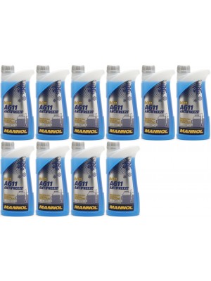 Mannol Kühlerfrostschutz Antifreeze AG11 -40 Fertigmischung 10x 1l = 10 Liter