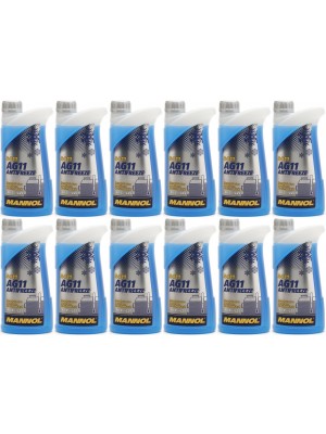 Mannol Kühlerfrostschutz Antifreeze AG11 -40 Fertigmischung 12x 1l = 12 Liter