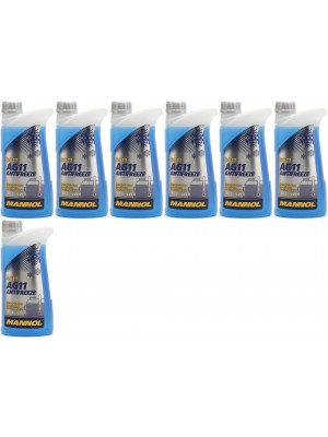 Mannol Kühlerfrostschutz Antifreeze AG11 -40 Fertigmischung 7x 1l = 7 Liter