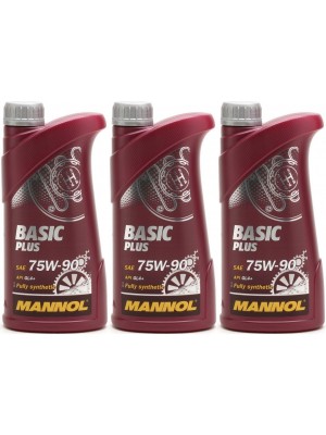MANNOL Basic Plus 75W-90 API GL 4+ 3x 1l = 3 Liter