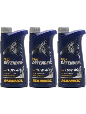Mannol Defender 10W-40 Diesel & Benziner Motoröliter 3x 1l = 3 Liter
