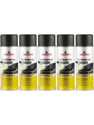 Nigrin Lackspray schwarz matt Spray 5x 400 Milliliter