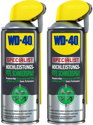 WD-40 SPECIALIST Smart Straw Hochleistungs PTFE Schmierspray 2x 400 Milliliter