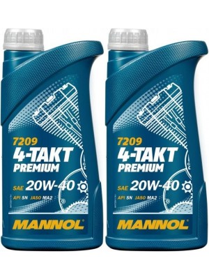 MANNOL 7209 4-TAKT Premium SAE 20W-40 2x 1l = 2 Liter