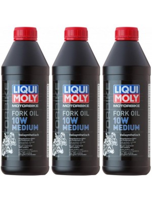 Liqui Moly 2715 Motorbike Fork Oil 10W medium Gabelöl 3x 1l = 3 Liter