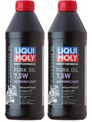 Liqui Moly 2719 Motorbike Fork Oil 7,5W medium/light Gabelöl 2x 1l = 2 Liter