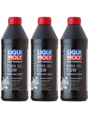 Liqui Moly 2719 Motorbike Fork Oil 7,5W medium/light Gabelöl 3x 1l = 3 Liter