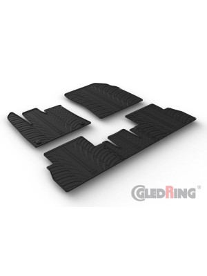 Original Gledring Passform Fußmatten Gummimatten 5 Tlg.+Fixing - Citroen Berlingo 09.2018-> ohne klappbarem Beifahrersitz runder Fixing