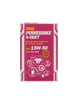 MANNOL 7832 4-Takt Powerbike 15W-50 Metalldose 1L