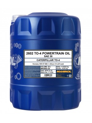 MANNOL TO-4 Powertrain Oil SAE 30 20l Kanister